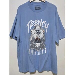 Million Dolla Motive Shirt 4X Trench Roalty Blue R&B Hip Hop Street Rap Men‎ EUC